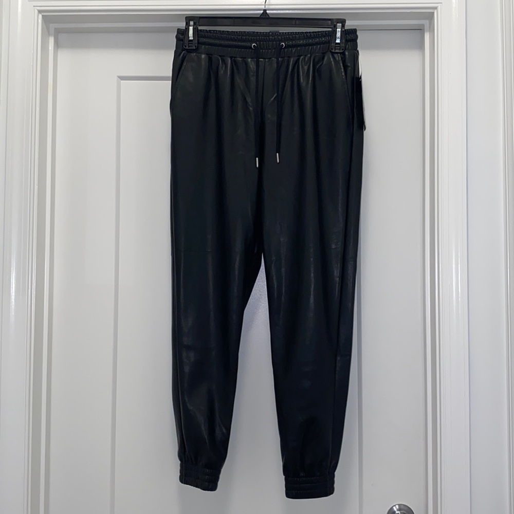 NWT! Bagatelle Faux-Leather Joggers - Picture 2 of 5
